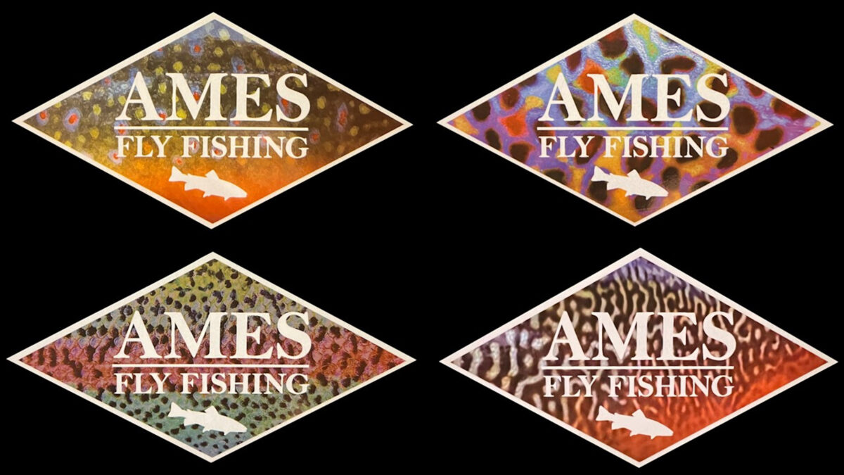 Ames Fly Fishing Trout Combo Pack Window Bumper Stickers Ames Fly Fishing
